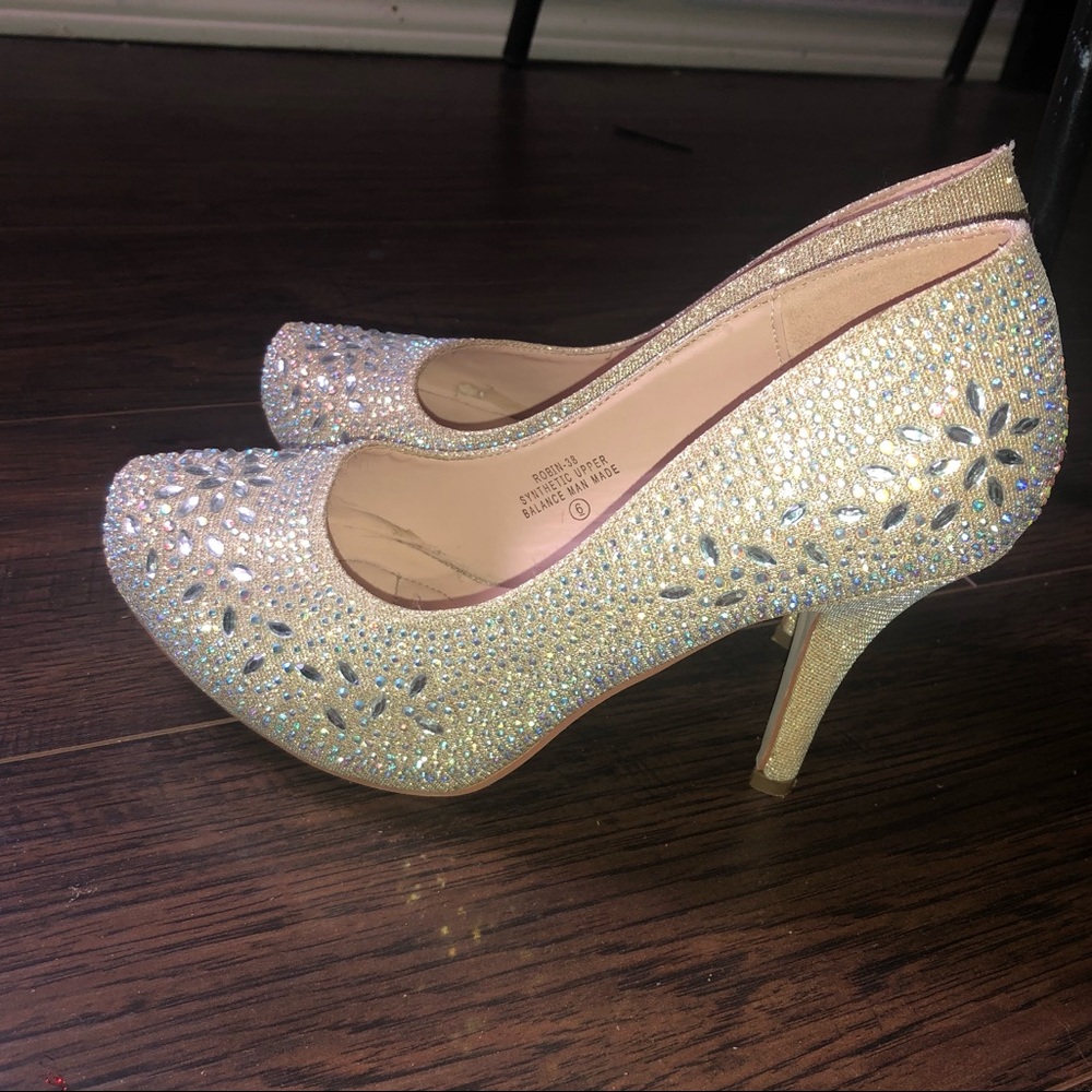 De Blossom Collection Gold high heels